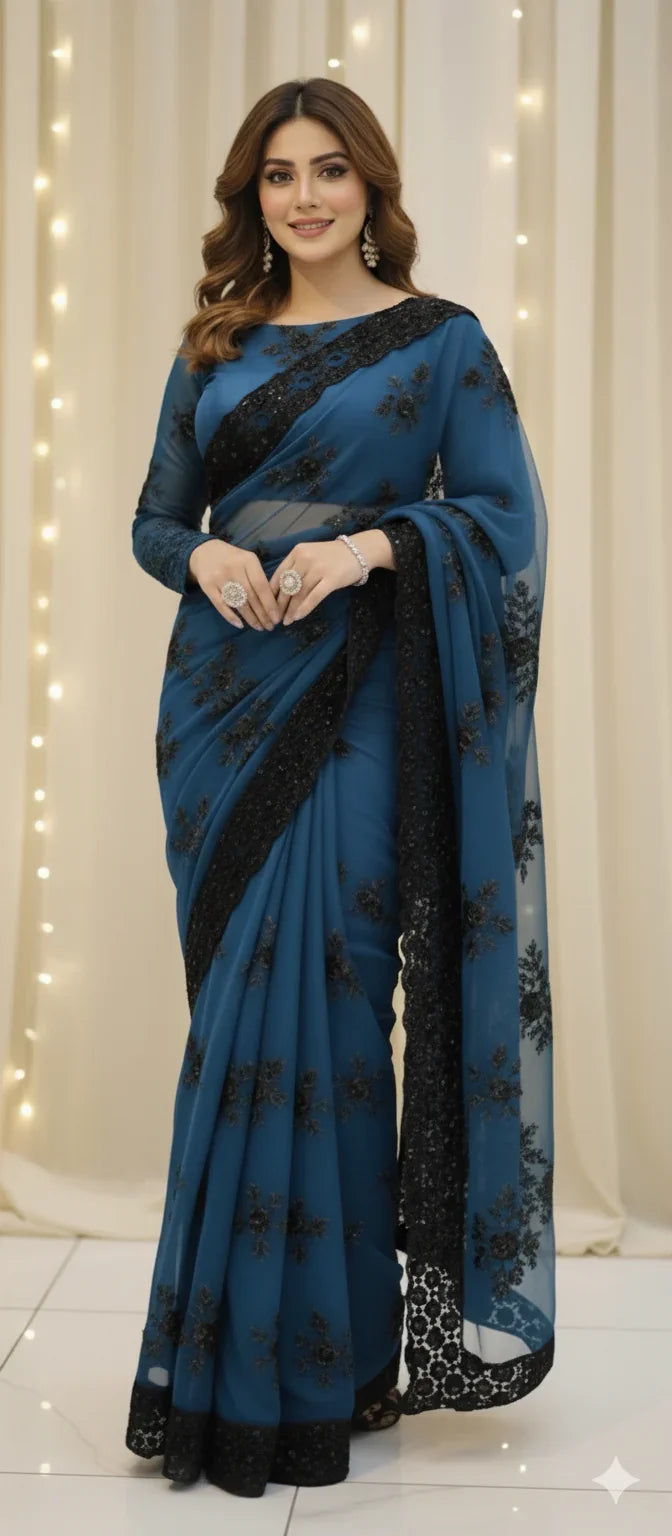BLACK PEARL HANDMADE SAREE