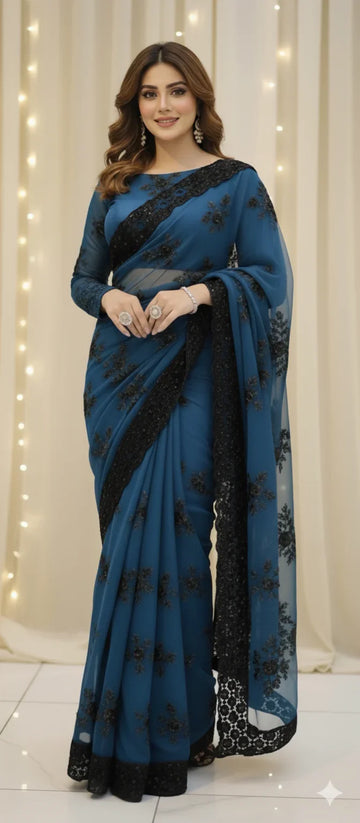 BLACK PEARL HANDMADE SAREE