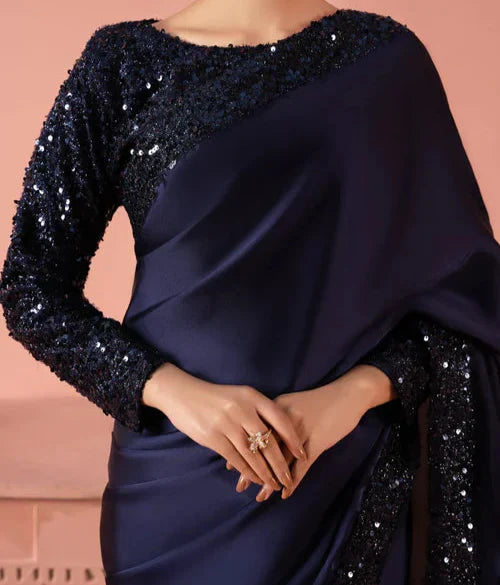 Blue Silk Saree 1