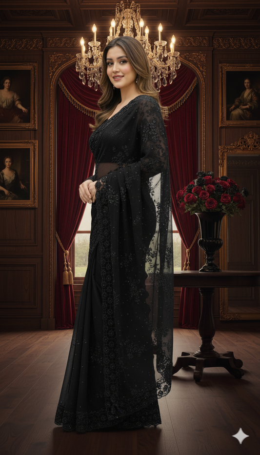 BLACK PEARL HANDMADE SAREE