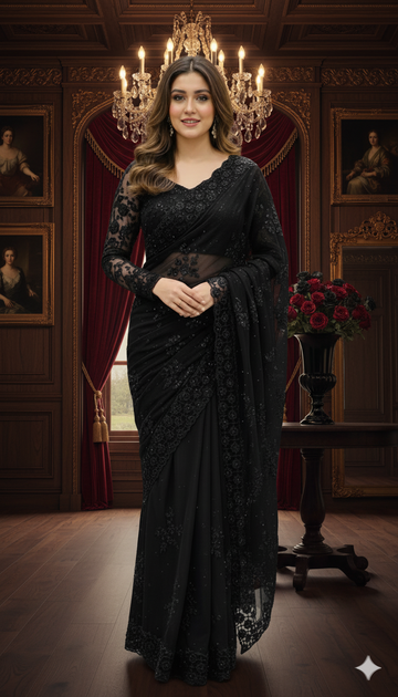 BLACK PEARL HANDMADE SAREE